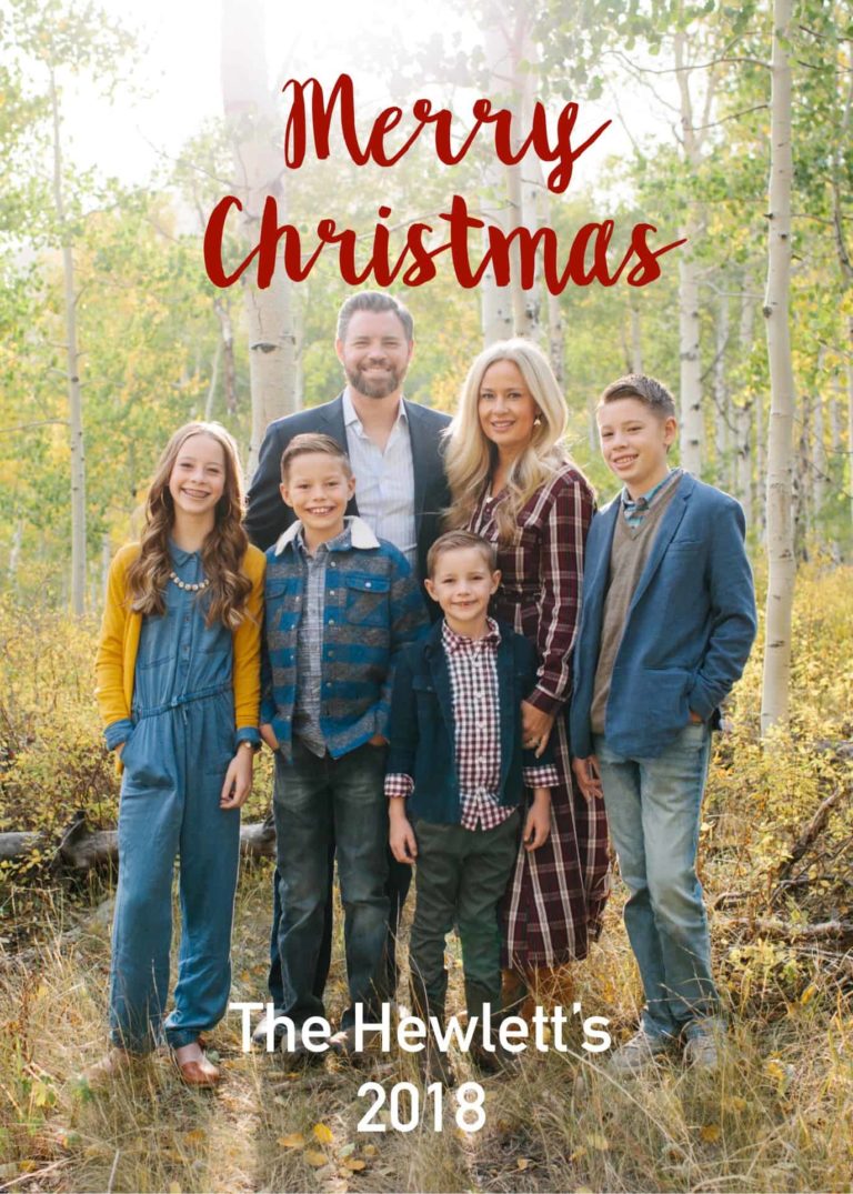 Hewlett Family Christmas Card 2018 Front